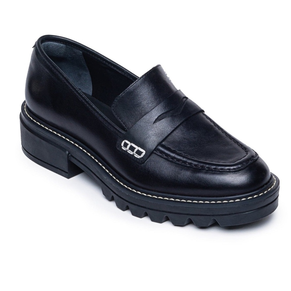 Bernardo Chandler Y2K Platform Lug Sole Loafer SZ 7.5 #A9
